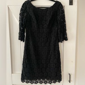 Lily Pulitzer Black Flower Lace Dress